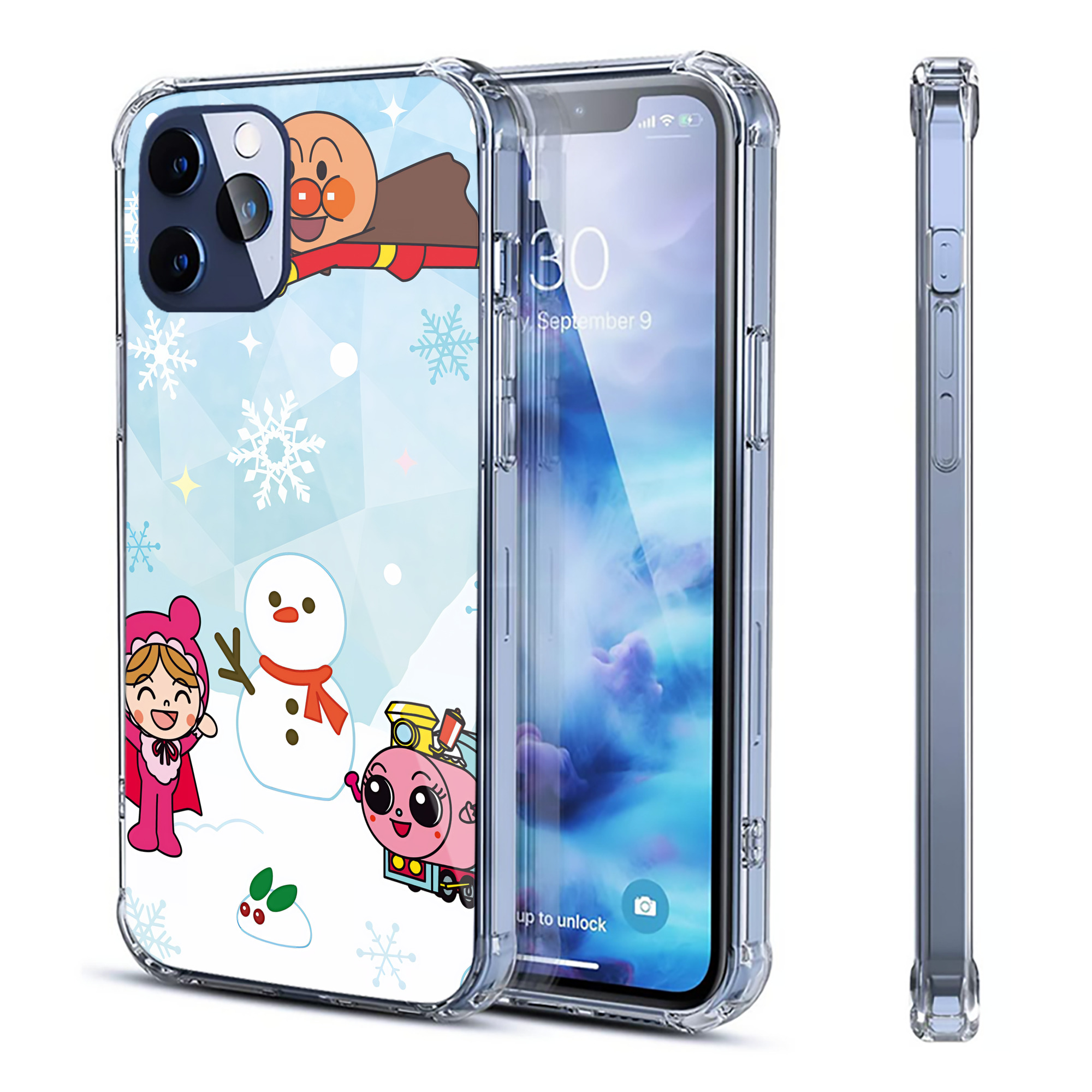 （画像用） アンパンマン Anpanman 【iPhone 12シリーズ対応】透明スマホケース（クリアソフトケース）